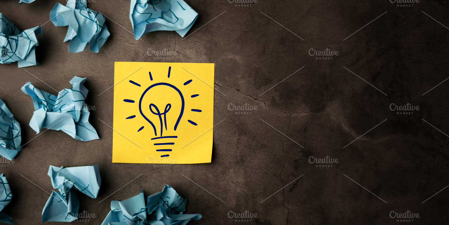 Idea, Innovation and Creativity Concept. a Light Bulb Handdrawn, a Photo by salmon.black