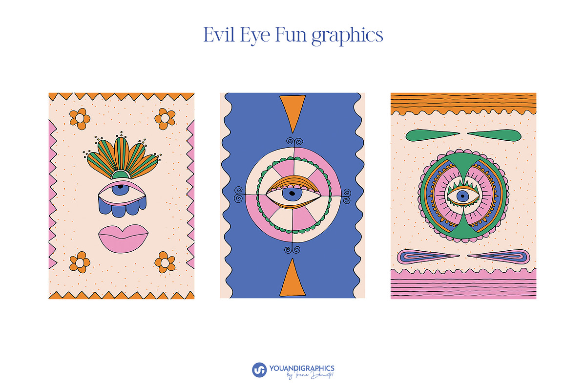 Evil Eyes Graphics Posters Patterns, a Graphic by Youandigraphics (Photo 10 of 15)