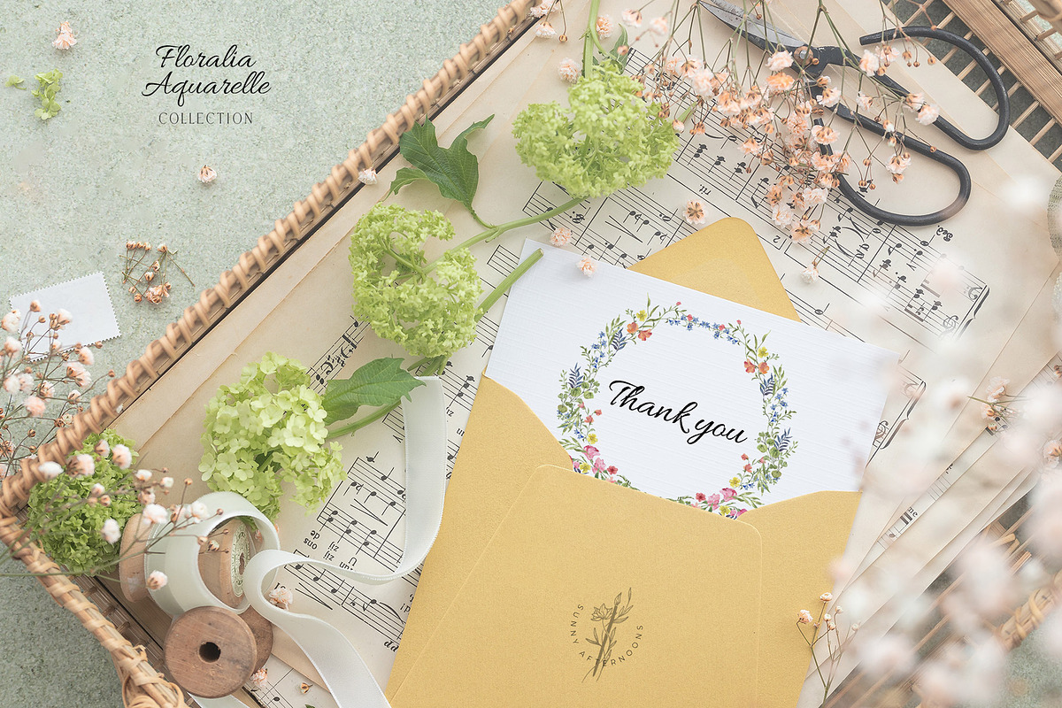 Floralia watercolor wedding crests, an Illustration by SunnyAfternoons (Photo 14 of 14)