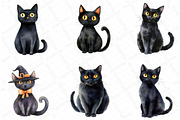 Halloween Whimsical Black Cat Clipar, an Illustration by DreamPrint404 (Thumbnail 5 of 5)