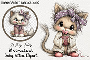 Whimsical Baby Kitten Clipart Bundle, a Transportation Illustration by Digital Artistic99 (Thumbnail 1 of 7)