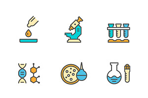 Set line icons of medical analysis, a Duotone Icon by motorama