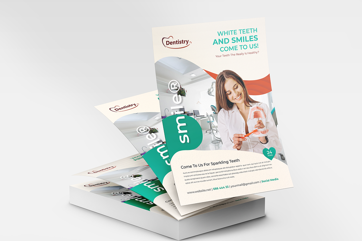 Dental Flyer Templates (Editable), a Flyer Template by Creativpixl (Photo 4 of 4)