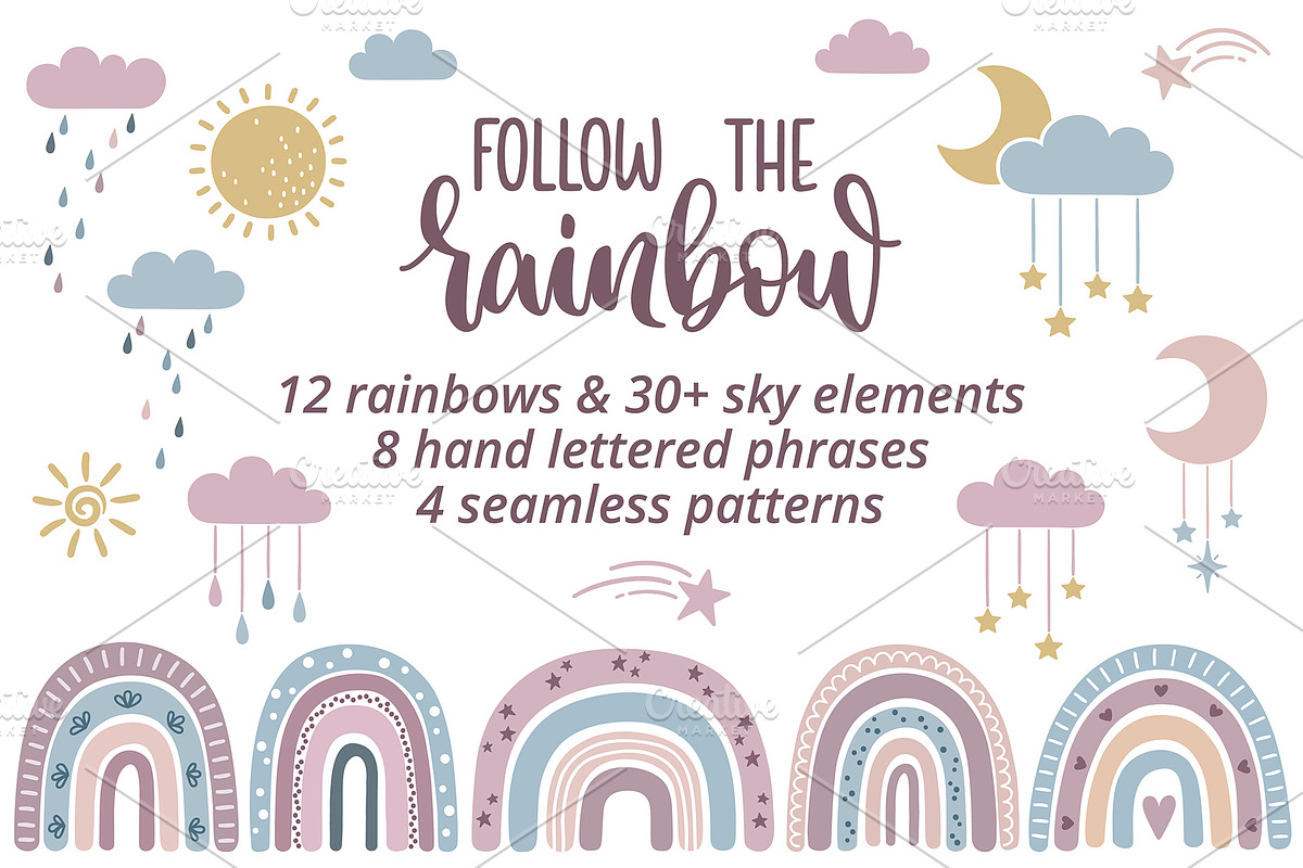 Rainbows vector bundle, a Graphic by InkySplash (Photo 1 of 8)