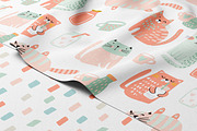 Kitty Café – Pattern Collection, a Pattern Graphic by PROTEA Watercolor Studio (Thumbnail 4 of 9)