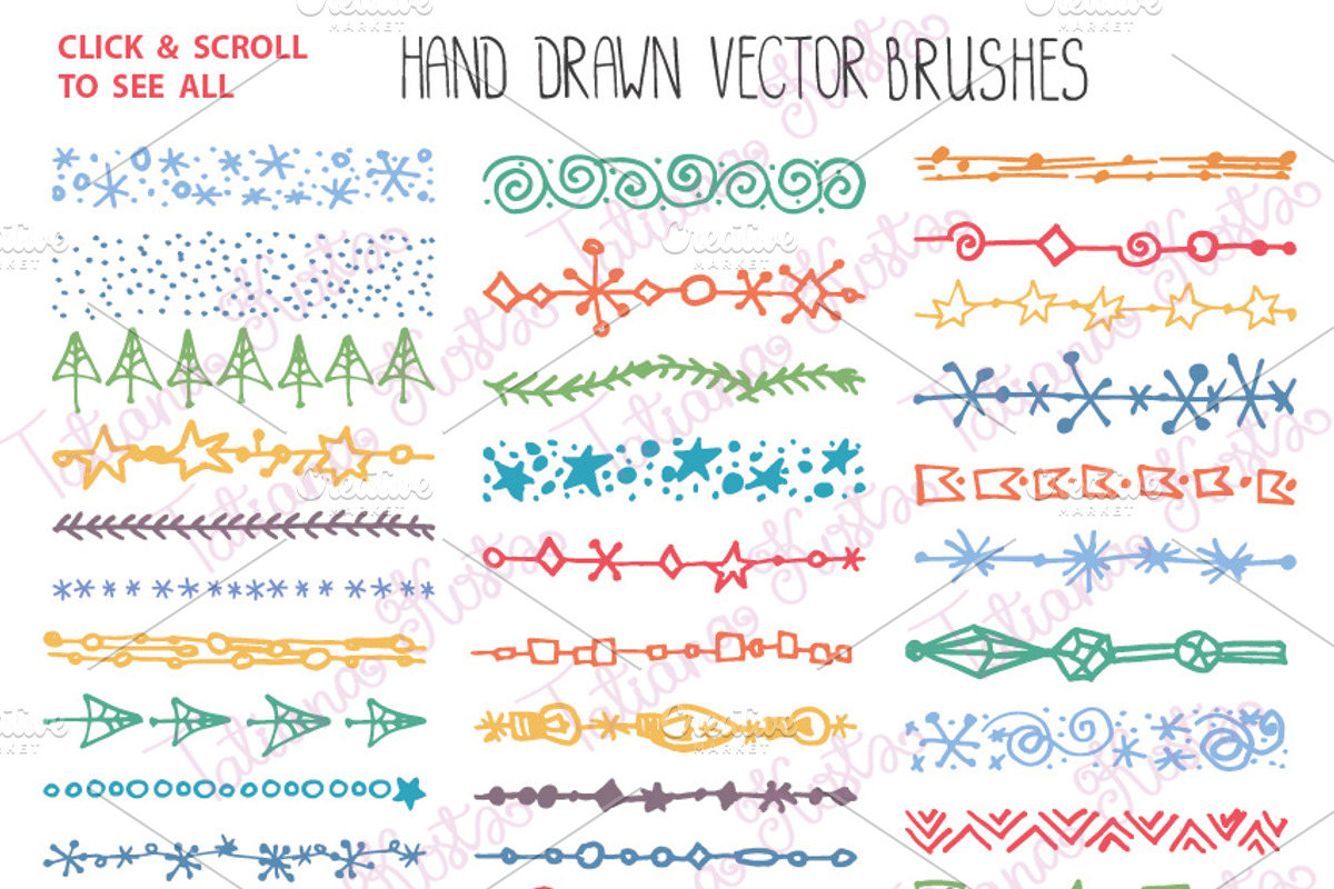 Christmas holiday brushes, a Brush Add-On by Tatianakost49 (Photo 2 of 7)