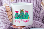 Merry and Bright Christmas Tree PNG, an Illustration by Daily.Designs (Thumbnail 3 of 5)