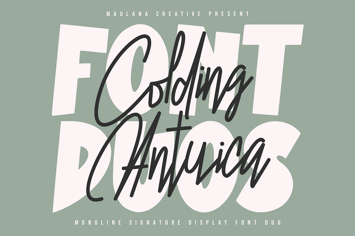 Colding Antuica Font Duo, a Sans Serif Font by Maulana Creative (Photo 1 of 7)