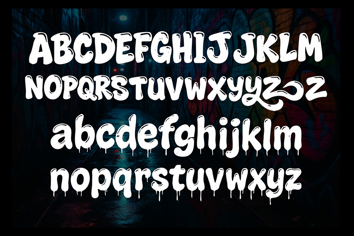Bubble Graffiti Font, a Script Font by Art StoreID (Photo 3 of 12)