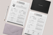 Stylish Resume Template 4 MS Word, a Resume Template by Botanica Paperie (Thumbnail 2 of 5)