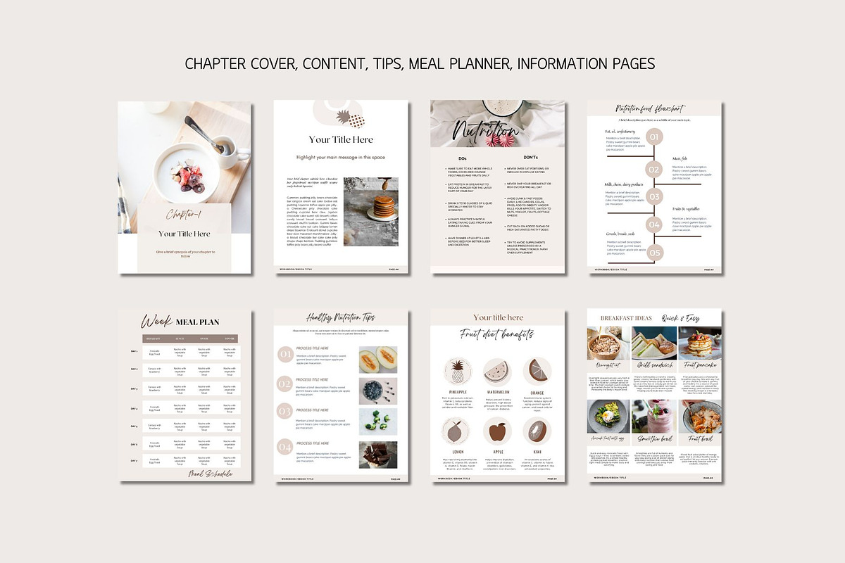 Nutrition Recipe Template Bundle, a Magazine Template by Deepa Template Studio (Photo 8 of 25)