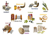 Jewish Year Holidays watercolor set, an Illustration by Bychovsky design (Thumbnail 2 of 12)