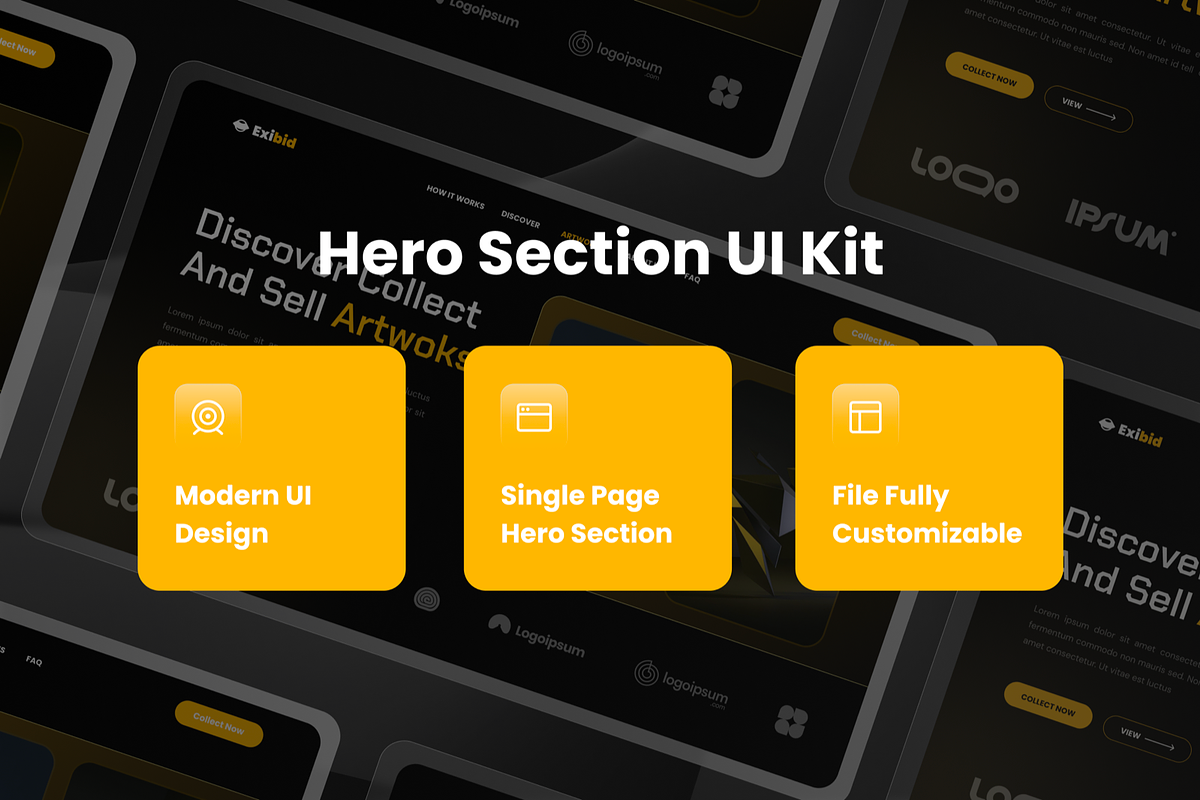 Exibid - NFT Marketplace Hero Header, a Templates & Theme by SquidPixey (Photo 3 of 3)