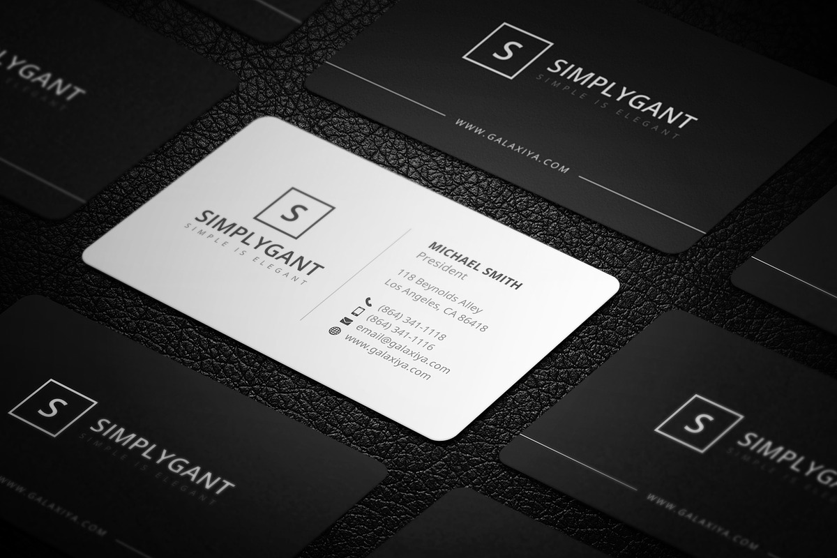 Modern Professional Business Cards, a Stationery Template by Galaxiya (Photo 2 of 17)