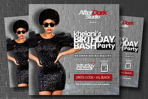 DJ Birthday Bash Flyer Template PSD