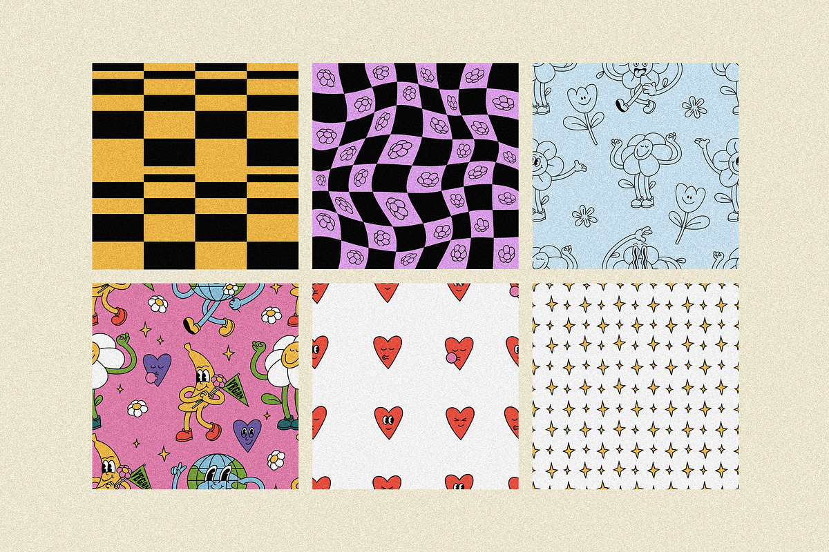 Collection retro stickers, a Texture Illustration by oxygen_8 (Photo 8 of 9)