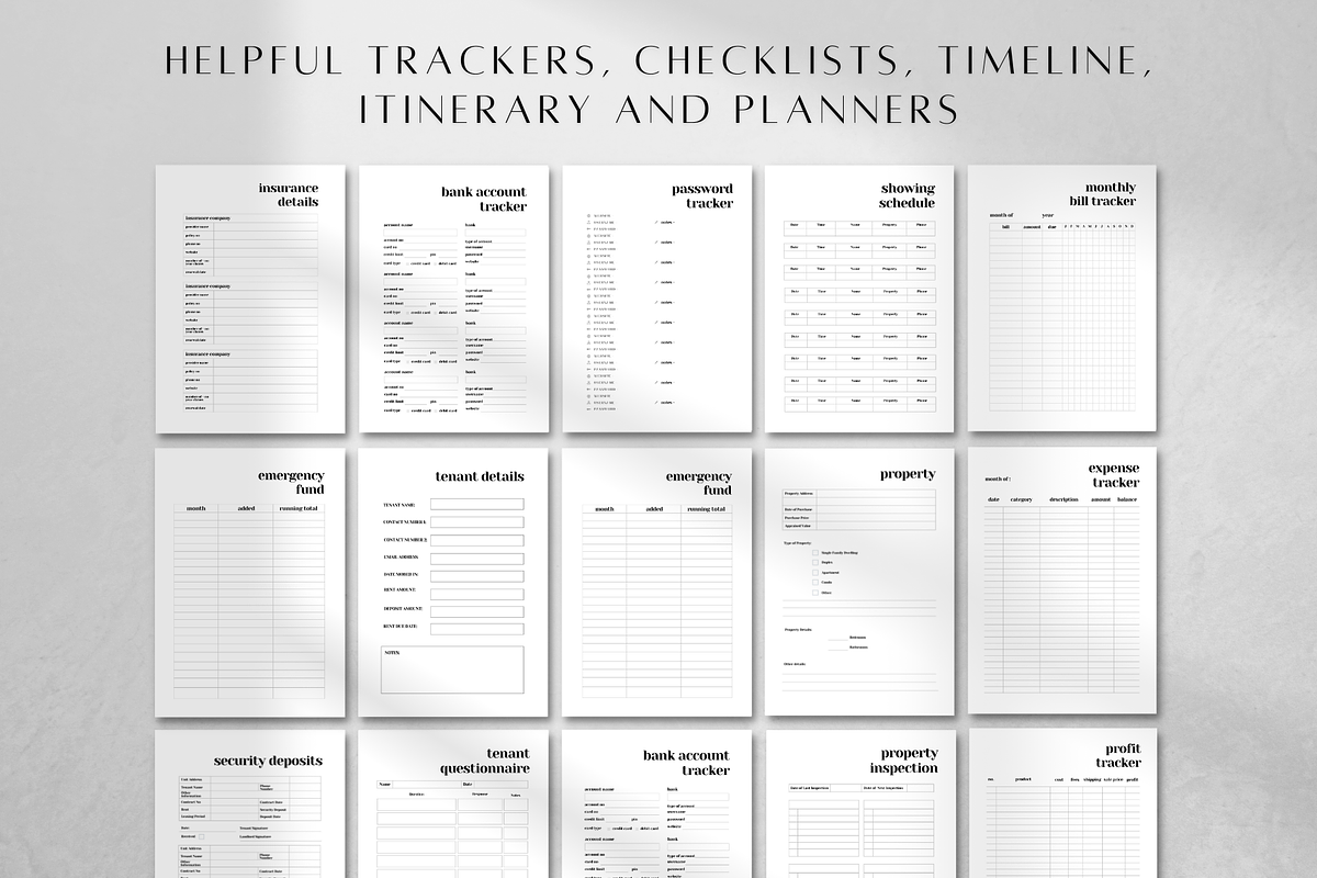 Rental Property Planner Printable, a Stationery Template by BRANDcontent (Photo 2 of 6)