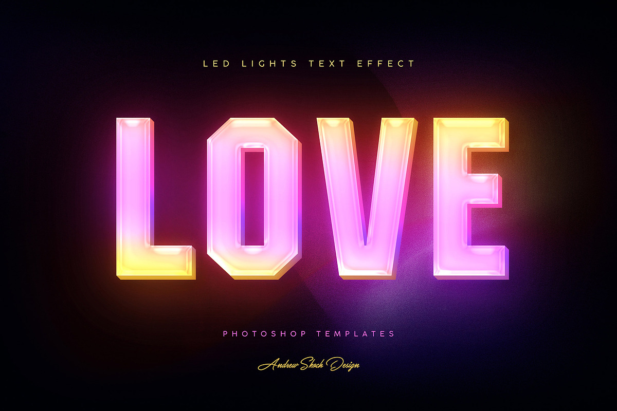 Led Lights Text Effects, a Layer Style Add-On by Andrew Skoch Design (Photo 6 of 10)