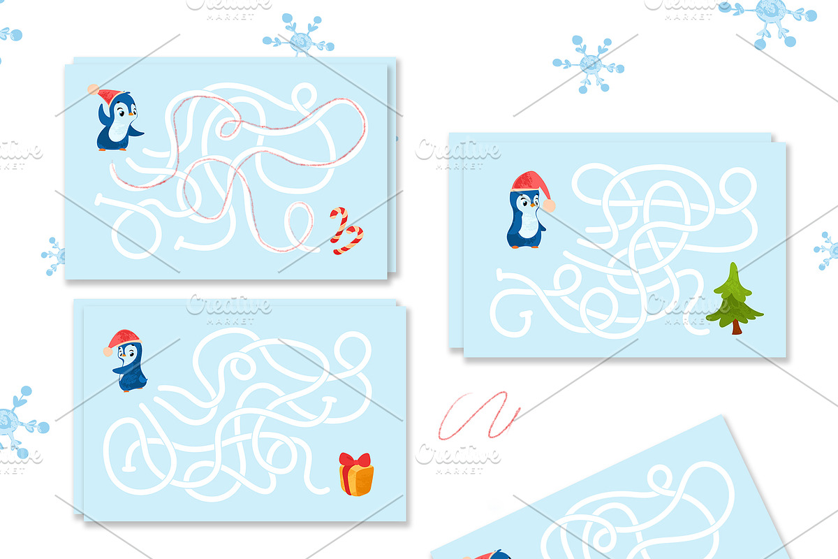 Educational games with penguins, an Animal Illustration by tata_ota (Photo 2 of 4)