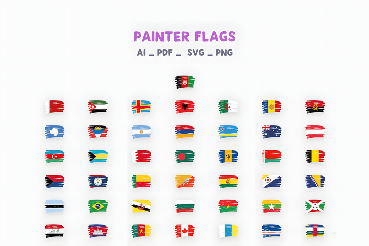 Painter Flags (232 Flags), a Solid Icon by alpercakici (Photo 6 of 6)