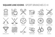 Square line icons, an Outline Icon by Howcolour (Thumbnail 16 of 85)