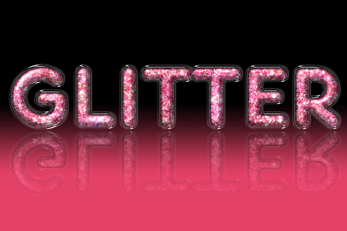 Make Text into GLITTER-filled GLASS!, an Illustration by Blue Lightning TV (Photo 5 of 5)