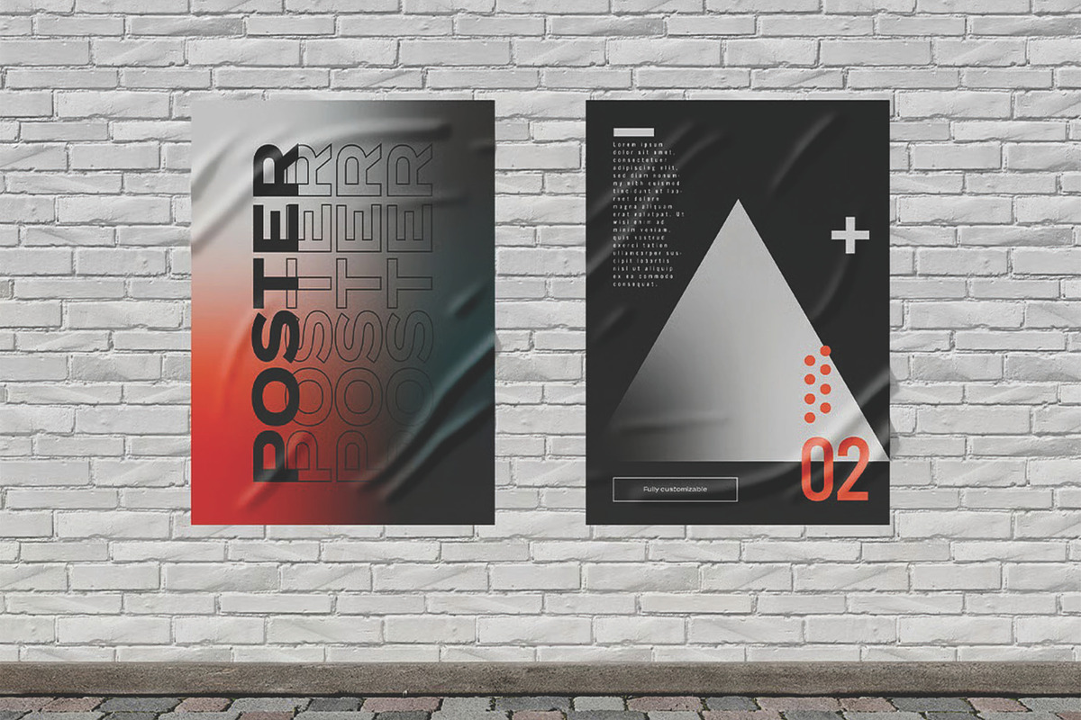 Urban Glued Poster Mockup, an Advertising Mockup by skybluecreative (Photo 2 of 3)