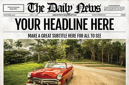 2x1 Page Newspaper Template Indesign
