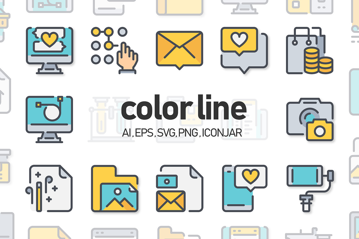 260 Color Line Icon x2, an Outline Icon by Just Icon (Photo 1 of 8)