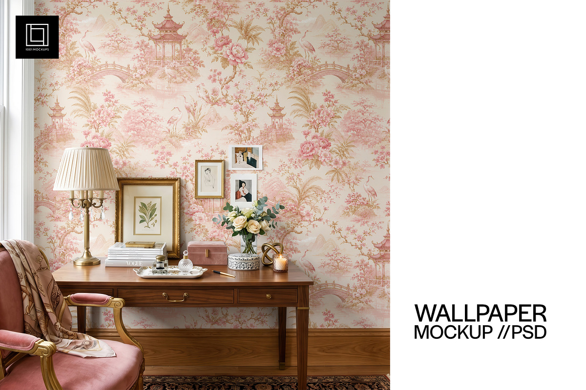 Elegant Wallpaper Mockup PSD, a Household Mockup by 1001 mockups (Photo 1 of 10)