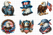 Patriotic Bald Eagle Clipart Bundle, an Illustration by cherrydesign (Thumbnail 2 of 4)