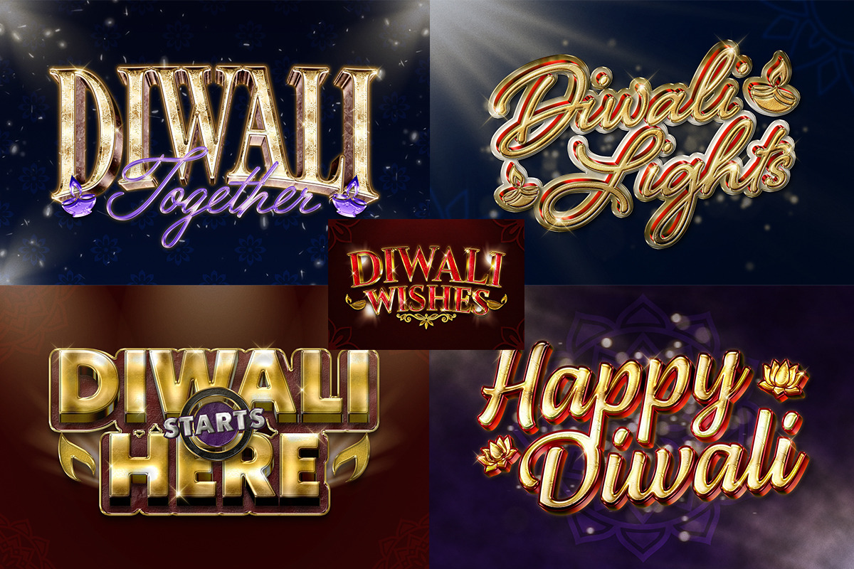Diwali Gold Text Effect, a Layer Style Add-On by Matsero (Photo 3 of 4)
