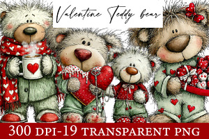 Valentine Teddy bear clipart, an Illustration by Designworld