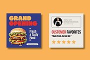Fast Food Grand Opening Offers Post, a Social Media Template by MightyDesign (Thumbnail 3 of 8)