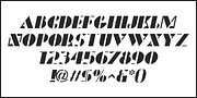 Etched Stencil JNL, a Font by Jeff Levine Fonts (Thumbnail 5 of 5)