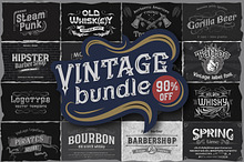 10 Vintage Font Families Bundle