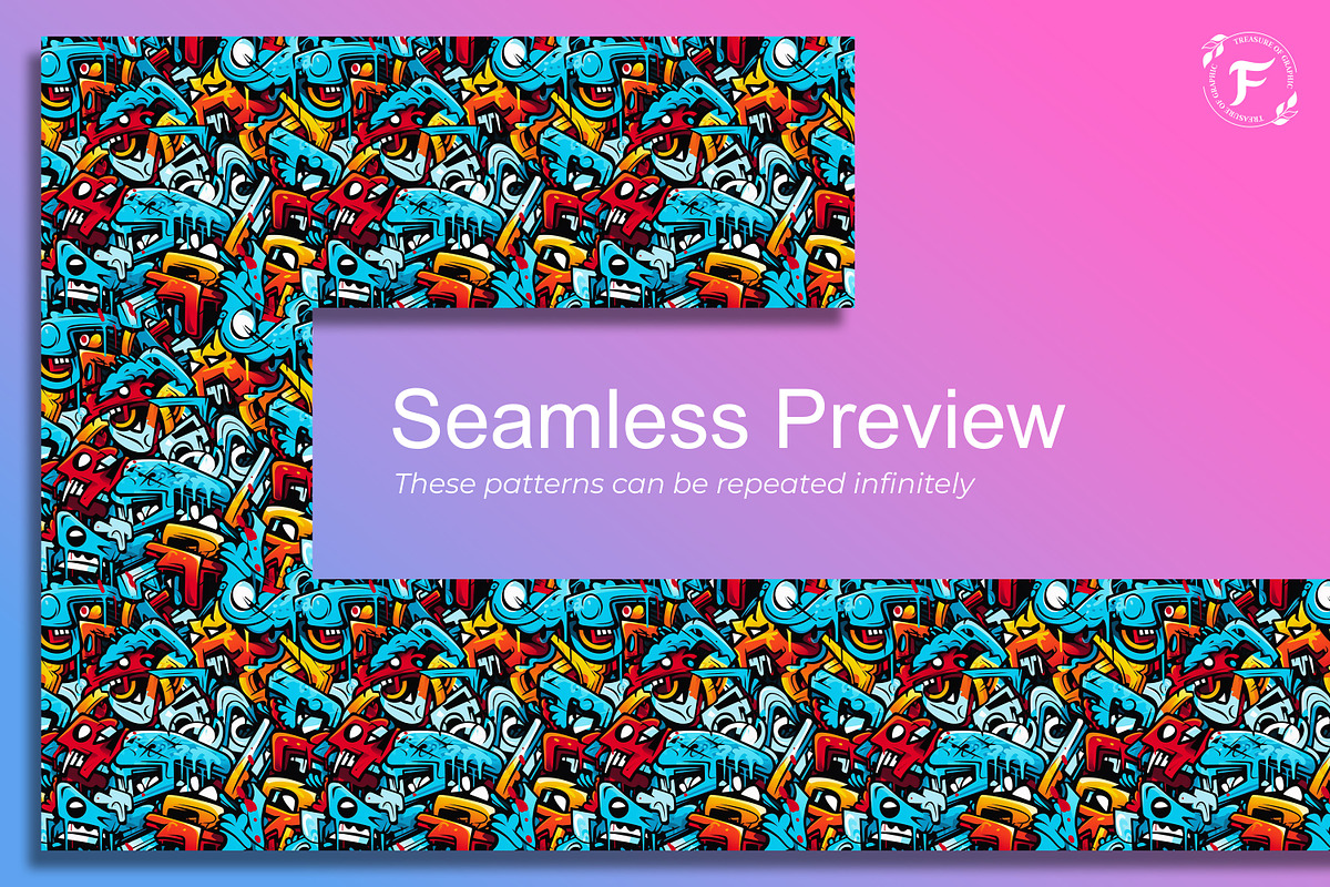 Abstract Graffiti Seamless Pattern, a Pattern Graphic by Forhadx5 (Photo 2 of 11)