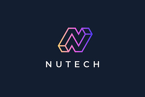 Geometric 3D Letter N Logo Design, a Branding & Logo Template by brandphant