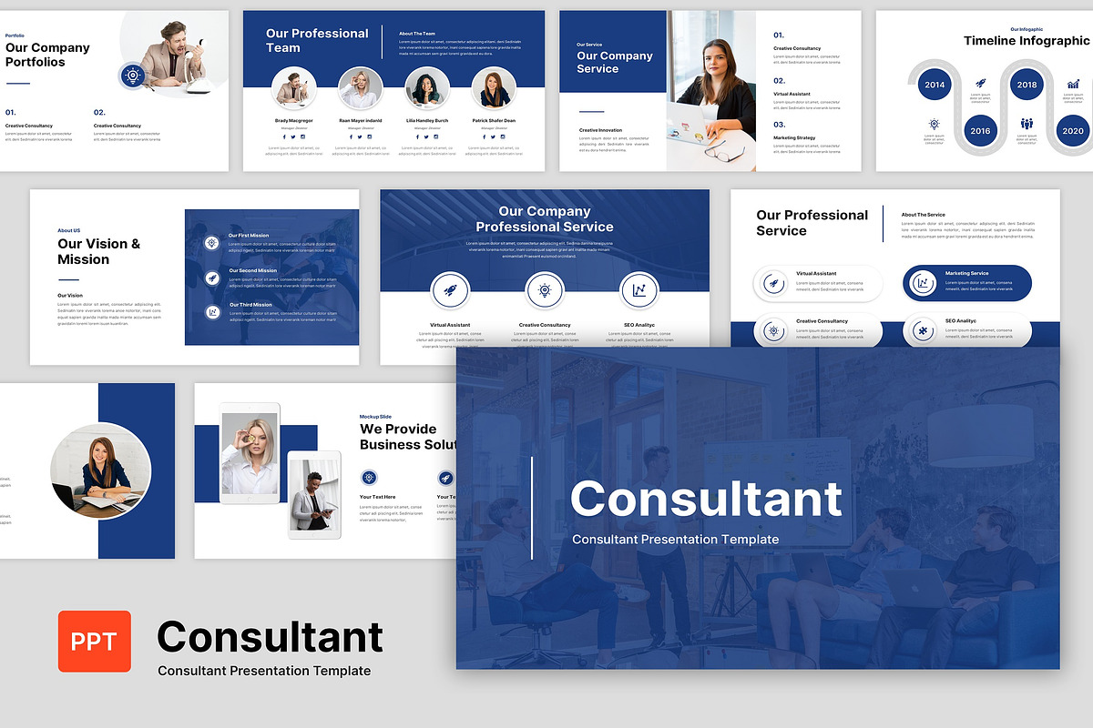 Finance & Consulting Powerpoint, a Presentation Template by BumbleGraph Studio (Photo 1 of 5)