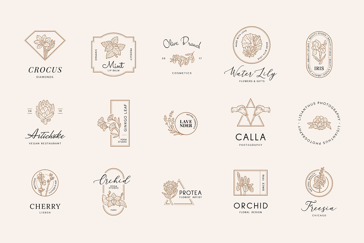 Floral Logo Bundle 50 Botanical Logo, a Branding & Logo Template by iStar Design (Photo 10 of 26)