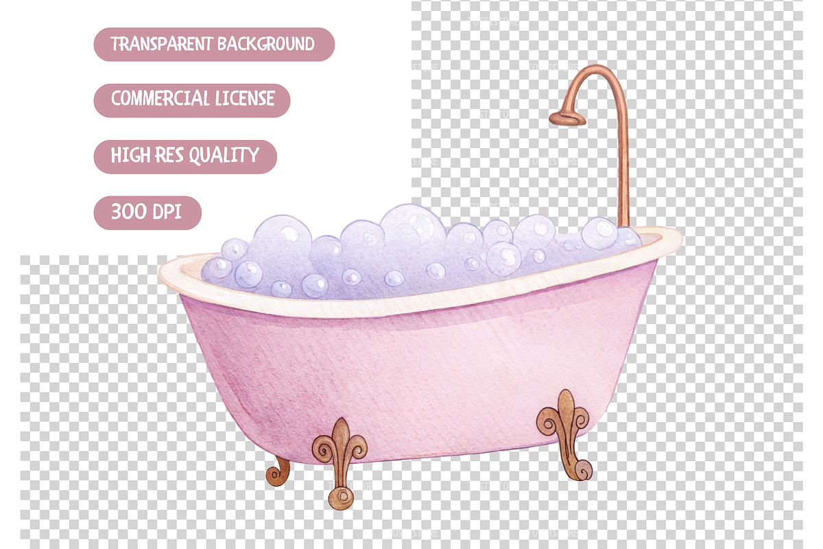 Spa Day Clipart, Cute Spa PNG, an Illustration by TatiMockup (Photo 5 of 5)
