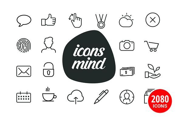 2,080 Icons for iOS, Android & Apps preview 6