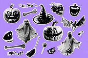 Retro halftone Halloween collection, a Texture Illustration by Lana Sham (Thumbnail 9 of 20)