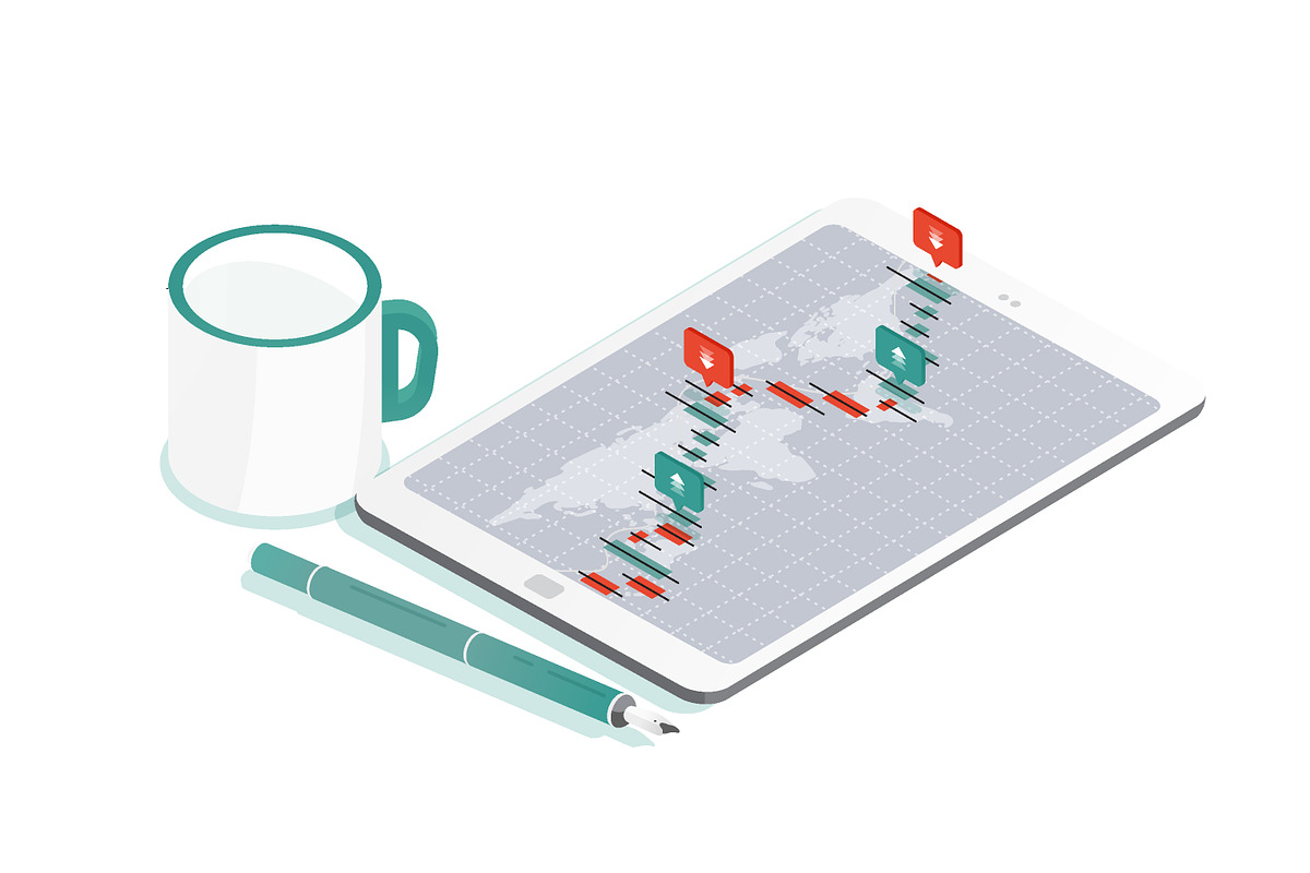 Forex trading concept, a Finance Illustration by Good Studio (Photo 2 of 3)