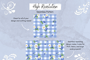 Berries with Flowers in Gingham, a Pattern Graphic by Paper & Pattern Studio (Thumbnail 3 of 9)