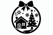 Christmas Ornament Laser Cut Bundle, a Graphic by Creativeshirt (Thumbnail 9 of 16)