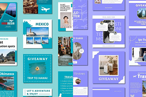 Travel Social Media Canva Templates