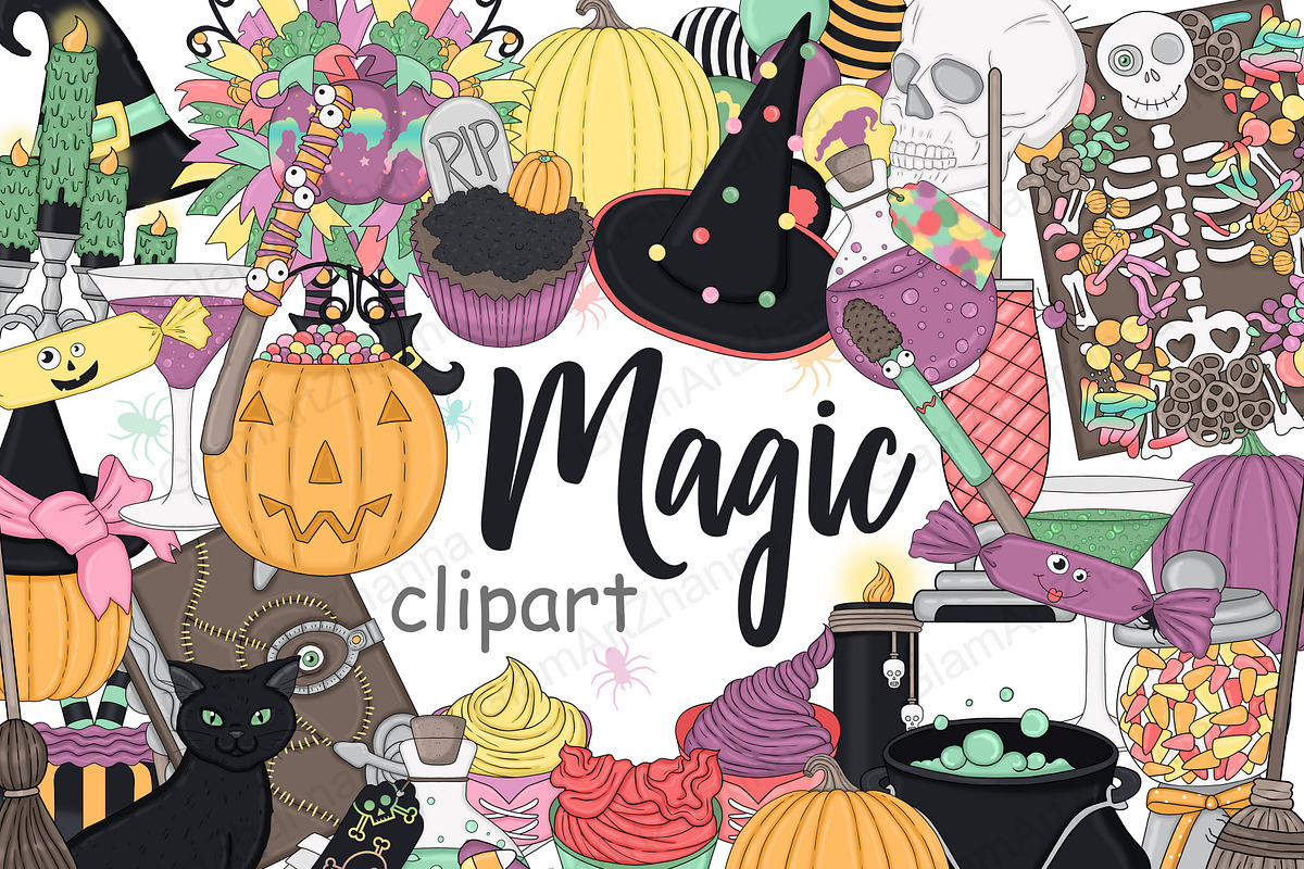 Magic Clipart, a Seasonal Illustration by GlamArtZhanna (Photo 1 of 5)
