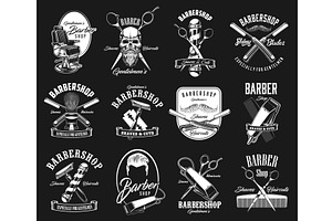 Barbershop And Haircut Icons