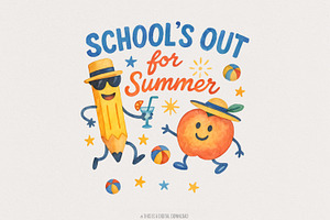 Schools Out For Summer png, an Illustration by SharpMarketplace